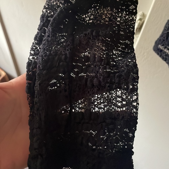 Ralph Lauren navy blue long sleeved lace blouse - Picture 3 of 8